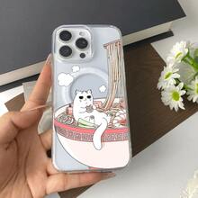 高透明アクリル製ソフトフォンケース、傷に強く、黄ばみ防止、レンズを完全に保護、Apple モデルと互換性あり、エッジを完全にカバーして指紋防止、シンプルで多用途なデザイン。 猫 ラーメン ネギ 海老 丸玉ケース  11  17e 手机壳  17e 手机壳 家族、恋人、友人、そして子供たちへのプレゼントに最適です。  S22/15 Pro/15/14 Pro/S25 Edge/16e/13 Pro Max/S23/ 13 pro/S24 Ultra/17 Pro Max/16 Pro Max/Apple  Air/S25/15 Plus/S23 FE/14/S25 Ultra/15 Pro Max/S22 Ultra/S24 FE/11 Pro/11 Pro Max/16 Pro/14 Pro Max/17/S22 Plus/16/17e/17 Pro/14 Plus/13/S24/S23 Ultra/16 Plus/12 Pro Max/12/12 Pro - クリア - チェックする 9