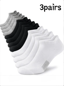 5/10 paires de chaussettes de sport pour hommes noires et blanches pour l'extérieur, printemps/été - Multicolore - Voir 11