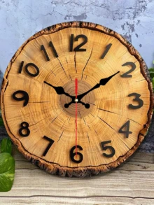 1 Pc 10 Inch/12 Inch 2D Flat Wall Clock - Vintage Sculptural Wall Clock With Roman Numerals, Rustic Ring Design, Black Scissors, Aluminum Frame, Versatile Decoration For Home, Vintage Wall Clock | Classic Wall Clock, Vintage Wall Clock Decoration - Multicolor - View 2