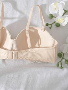 2pcs/Set Women's Lace Floral Padded Balconette Strapless Bra - Multicolor - View 7
