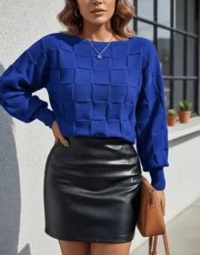 Women Sweaters - Royal Blue - View 7