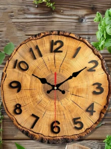 1 Pc 10 Inch/12 Inch 2D Flat Wall Clock - Vintage Sculptural Wall Clock With Roman Numerals, Rustic Ring Design, Black Scissors, Aluminum Frame, Versatile Decoration For Home, Vintage Wall Clock | Classic Wall Clock, Vintage Wall Clock Decoration - Multicolor - View 3