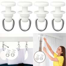 100pcs - Curtain Track Hanging Rollers, Curtain Track Pulleys, Ball Bearing Rollers, Track Wheels - White 100pcs - View 1