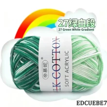 EDCUEBE7 50g Acrylic Yarn Ball, Soft Crochet And Knitting Yarn, Mixed Color Beginner Crochet Set For Adults And Children, Crochet Yarn - 3 Strands 50G Gradient Yarn - View 11
