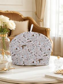 1pc Floral Pattern Cotton Fabric Tea Pot Warmer Cover, Dessert Tray Lid, Used For Keeping Warm Tea Pot In Home Kitchen Afternoon Tea - Multicolor - View 7