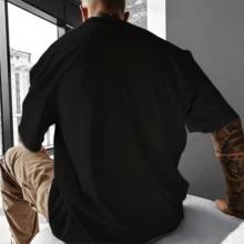 Camiseta Oversized Streetwear Ursinho Ponch a Wa Yah Tecido Premium Confortável e Estiloso, lançamento Inédito 2026 - Preto - Visão 4