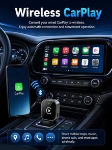 XF.Meraki 無線 CarPlay 轉接器,兼容 Apple CarPlay,輕鬆將有線 CarPlay 升級為無線,即時連接,自動重新連接,超迷你 CarPlay 轉換器,兼容 ,兼容內建 CarPlay 的車輛,汽車配件 - 互聯盒子 - 查看 3