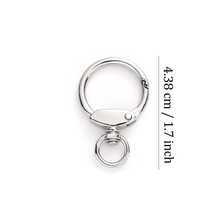 4pcs/6pcs/10pcs Zinc Alloy Bag Hardware Spring Snap Hooks, Metal Rings Suitable For Phone Cases, Bags, Keychains, Halloween - Silver - View 12