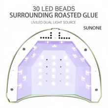 1个绿色USB美甲灯/美甲烘干机，美甲凝胶固化灯，双光源UV美甲灯，适合女性和女孩DIY美甲 - 綠色 - 查看 6
