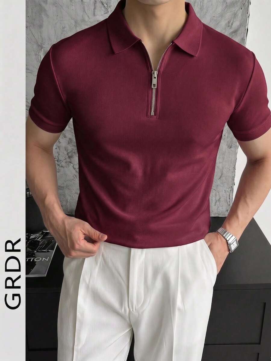 GRDR 男士时尚纯色 Polo 衫 | 精致设计 | 夏季必备 | 易于搭配 | 展现您的风格