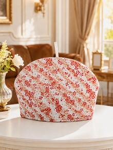 1pc Floral Pattern Cotton Fabric Tea Pot Warmer Cover, Dessert Tray Lid, Used For Keeping Warm Tea Pot In Home Kitchen Afternoon Tea - Multicolor - View 10