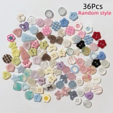 Joivida 10/15/20/25/30/36/45/50/60/66/80/88/100入彩色鈕扣組，適用於DIY衣物、毛衣及手工藝裝飾（隨機款式） - A - 查看 12
