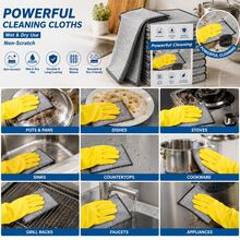 10/25/40pcs Steel Wire Magic Cleaning Cloth, Non-Abrasive Steel Wire Cleaning Cloth, Suitable For Wet And Dry Use, Can Be Used As Kitchen Dishcloth, Reusable Cleaning Cloth, Towel, Scrubbing Cloth And Cleaning Cloth, Suitable For Cleaning Pots, Pans, Utensils, Stoves And Home Cleaning. - 10 Items - View 4