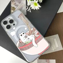 高透明アクリル製ソフトフォンケース、傷に強く、黄ばみ防止、レンズを完全に保護、Apple モデルと互換性あり、エッジを完全にカバーして指紋防止、シンプルで多用途なデザイン。 猫 ラーメン ネギ 海老 丸玉ケース  11  17e 手机壳  17e 手机壳 家族、恋人、友人、そして子供たちへのプレゼントに最適です。  S22/15 Pro/15/14 Pro/S25 Edge/16e/13 Pro Max/S23/ 13 pro/S24 Ultra/17 Pro Max/16 Pro Max/Apple  Air/S25/15 Plus/S23 FE/14/S25 Ultra/15 Pro Max/S22 Ultra/S24 FE/11 Pro/11 Pro Max/16 Pro/14 Pro Max/17/S22 Plus/16/17e/17 Pro/14 Plus/13/S24/S23 Ultra/16 Plus/12 Pro Max/12/12 Pro - クリア - チェックする 3