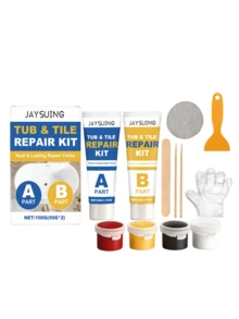 JAYSUING Tile Repair Kit Home Grout Ceramic Marble Sealing Repair AB Glue Set, Suitable For Repairing Bathtubs, Toilets, Vases And Other Ceramic And Porcelain Products, Gift For Family And Friends - A - View 10