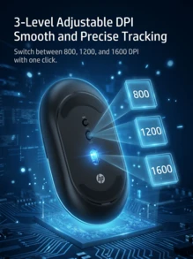 HP Lightweight Wireless Mouse With Convenient Battery Design And 2.4G Anti-Interference Transmission, Suitable For Long-Term Office And Mobile Office Use. M251SE - View 10