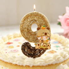 1pc Capybara Numeral Birthday Cake Candle, Creative Numeral Candle For Party Celebration - Multicolor - View 11