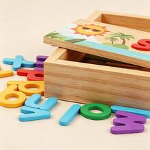New Kids Wooden Letter Spelling Game, Fun Letter Puzzle Toys, Early Education Cognitive Spelling Game - Multicolor - View 8