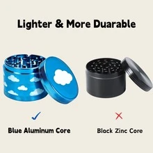 2.5" Skyward Dreams Grinder | Cerulean Clouds Premium Aluminum Grinder, Durable Kitchen Spice, Pepper Grinder - 藍色 - 查看 5