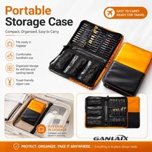 GANLAIX Professional Nail Care & Polishing Tool Kit, Includes 30pcs Nail Drill Bits + 3 Sets Sanding Bands, Complete Manicure & Pedicure Accessory Set With Zipper Storage Bag - Orange - View 2