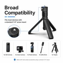 360°旋轉子彈時間手柄，兼容 Insta360 X5 X4 X3 ONE X2 ONE RS GO 3S 和 Osmo 360，便攜式 1/4" 相機手柄三腳架，穩定抓握，適合旅行、Vlog 和戶外拍攝 - 查看 7