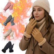 Women's Touch Screen Thermal Gloves With Lining, Warm Velvet, Stylish, For Winter And Cold Weather. - 灰色 - 查看 1