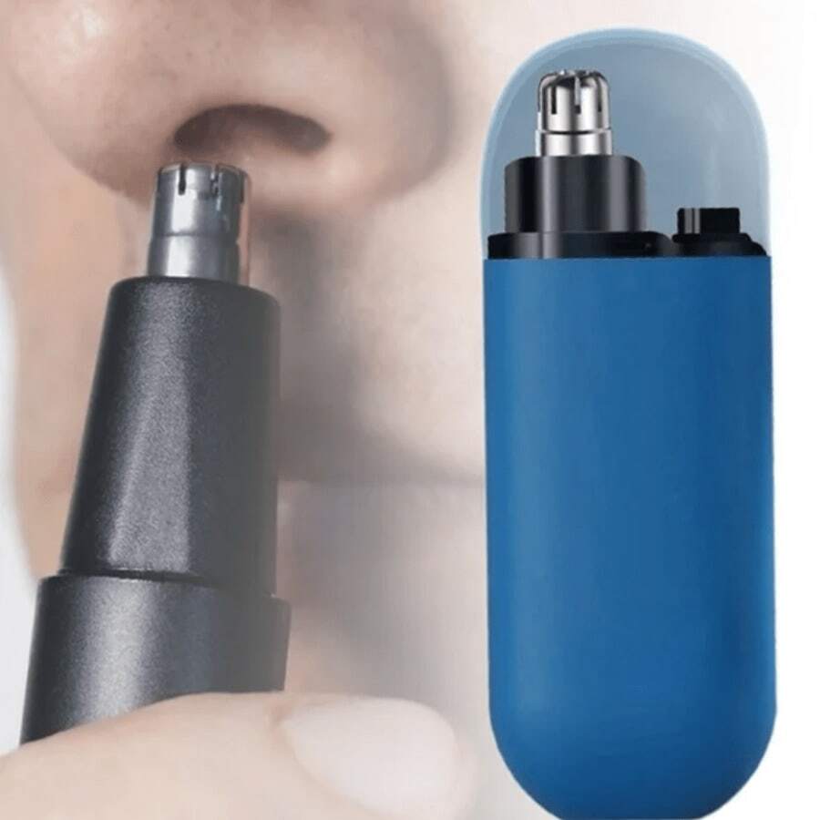Nose, Ear, And Face Hair Trimmer/Epilator - Portable, Rechargeable Electric - 藍色的 - 查看 1