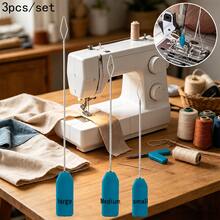 1/2 Set Multi-Size Sewing Machine Threaders, Metal Material, Large/Medium/Small 3 Sizes Optional, With Guide, High-Precision Fast Threading Tool, Durable And Easy To Operate, Compatible With Multiple Sewing Machines, Essential Tool For Home Sewing And Handicrafts, Back To School Craft Supplies, All-Season DIY Universal Accessory - Multicolor - View 14