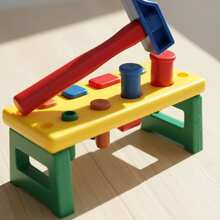 Educational Toy For Babies - Bench With Geometric Weights - Multicolor - Ver 10