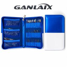 GANLAIX Professional Nail Care & Polishing Tool Kit, Includes 30pcs Nail Drill Bits + 3 Sets Sanding Bands, Complete Manicure & Pedicure Accessory Set With Zipper Storage Bag - Blue - View 10