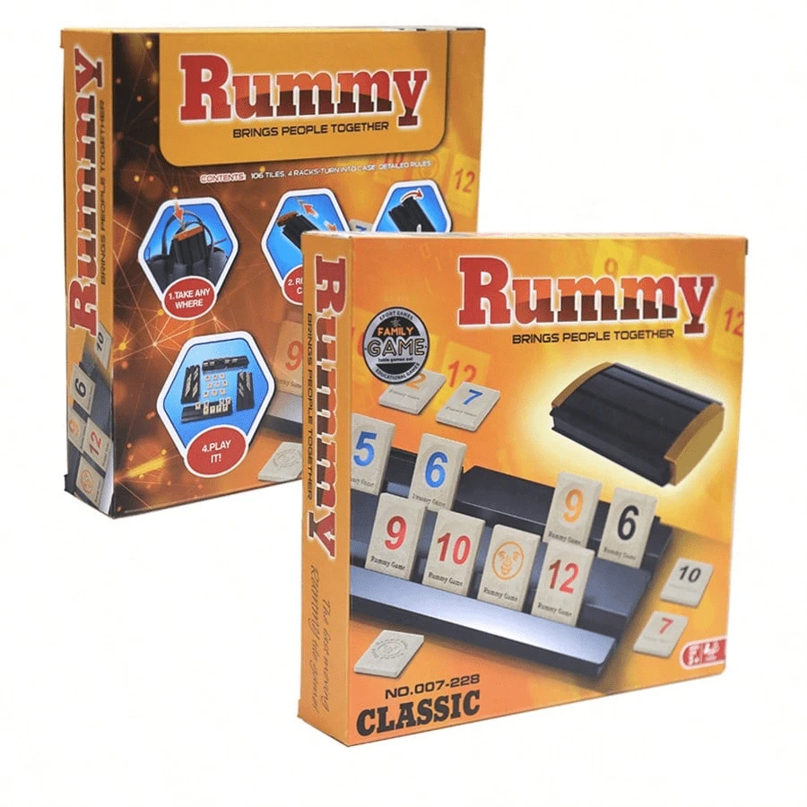 Rummy數字卡桌上遊戲教育玩具,家庭聚會互動棋盤遊戲以色列麻將,生日禮物 - 聖誕禮物 - 派對禮物 - 最佳禮物 - 生日禮物或派對贈品 - 旅行便攜式紓壓玩具 - 彩色 - 查看 1
