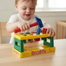 Educational Toy For Babies - Bench With Geometric Weights - Multicolor - Ver 11
