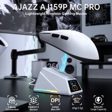 ATTACK SHARK AJ159PMCPRO Wireless Gaming Mouse With RGB Magnetic Charging Base,24000 DPI PAW3311 Sensor,Tri-Mode,57g Ultra-Light,1000Hz Polling,20 Million Clicks,Programmable - View 2