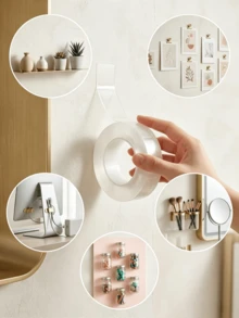 1pc Clear Heavy Duty Double Sided Tape Thick Acrylic Removable Nano Tape Sticky Rolls Magic Mounting Tape For Wall Stickers Kitchen Home Decor Spring Home Decor - A - View 2