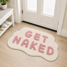 1 buah Karpet Kamar Mandi Motif Huruf Besar Warna Pink, Berat 1100g/M², Tekstur Kasmir Imitasi Sangat Lembut, Cocok Untuk Kamar Mandi, Ruang Rias, dan Dekorasi Rumah Modern, Juga Hadiah Pindah Rumah yang Luar Biasa - berwarna merah muda - View 4