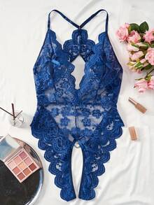 Women's Fantasy Body Gift Lace Without Padding - Azul Marino - Ver 1