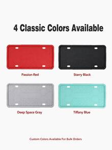 Moldura de Placa de Licença de Silicone, Suporte de Placa de Licença Flexível Resistente à Ferrugem, à Prova de Choques e Arranhões, 12,20" X 6,30" Acessório Externo de Carro Resistente às Intempéries, Adequado para Sedãs, SUVs, Caminhões - Moldura da placa - Visão 5