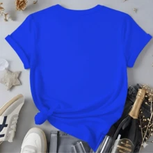 Women's Brazil Cup T-Shirt/Blouse "Pure Juice Of Brazil" Stylish 2026 100% - 寶藍色 - 查看 3