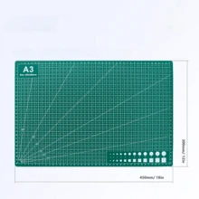 1pc Extra Large Self-Healing Cutting Mat - A1/A2/A3 Size, With Grid Lines And Diagonal Cut Guides, Suitable For Fabric, Paper, Cardboard - Heavy Duty Craft, DIY, Office, School, Technical Drawing - Compatible With Cutting Machines (Fits A0-A3 Paper Sizes) - Green Grid Layout And White Borders For Precise Alignment - Durable Smooth Surface, Long-Lasting, Large Craft Cutting Mat, Hobby Cutting Mat - Multicolor - View 13