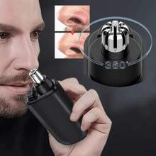 Nose, Ear, And Face Hair Trimmer/Epilator - Portable, Rechargeable Electric - Black - View 3