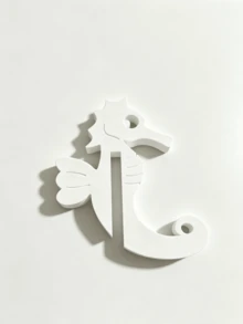 1pc Seahorse Shaped Storage Hanging Rack, 3D Printed Bathroom Glass Hook, Multi-Functional Storage Hook, Suitable For Various Glass Widths, Creative Home Decor Hook, Storage Hook - Seahorse Hook - View 6