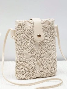 Fashionable Crossbody Bag Versatile Shoulder Bag For Beach Vacation For Women Wallet Purse Wallet Beach Accessories Travel Wallet Fall Autumn - Beige - View 3