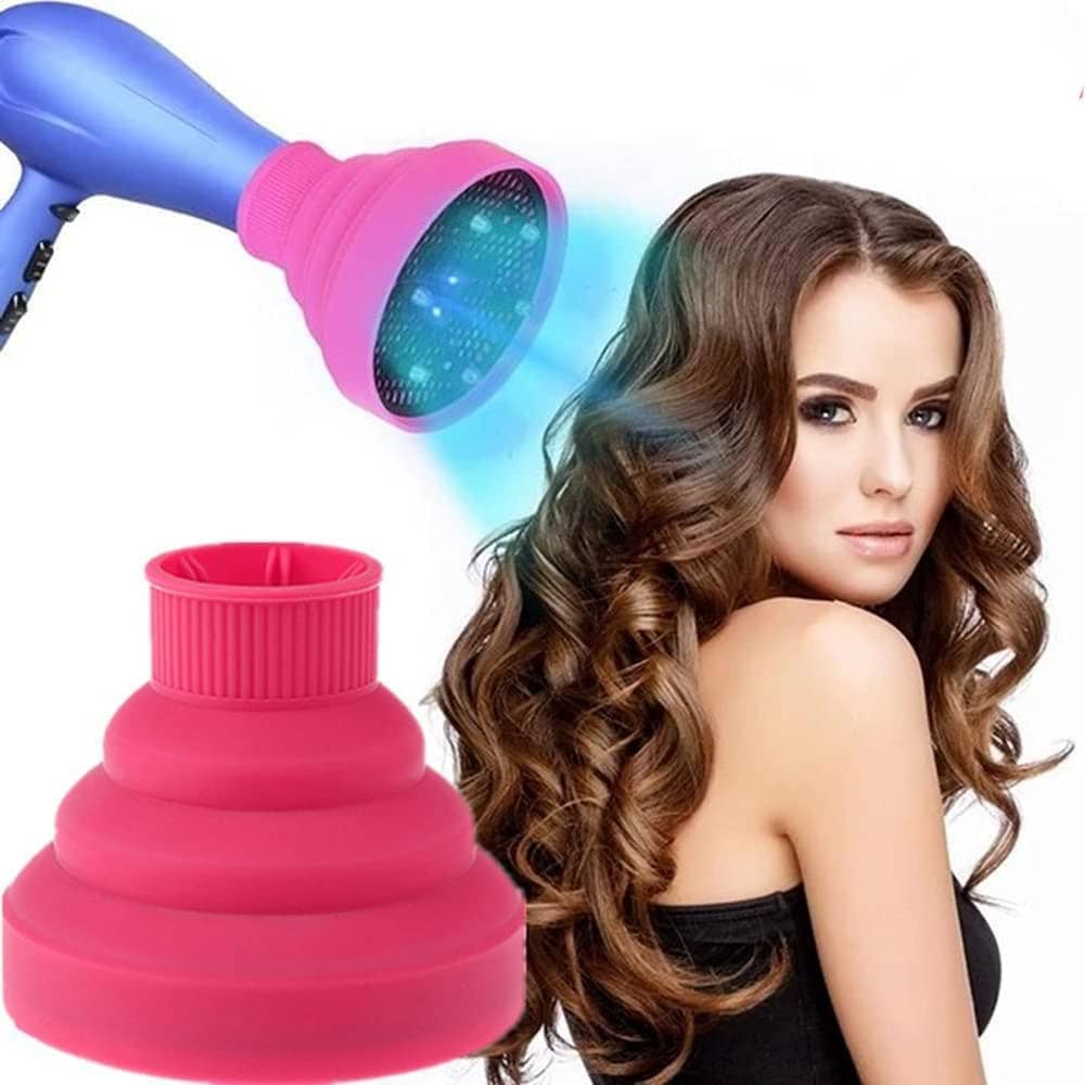 1pc Foldable Hair Dryer Diffuser, Suitable For Natural Curly Hair, Hair Styling, Salon Or Home Airflow Accessory, Professional Lightweight Foldable Hair Dryer Nozzle Diffuser Attachment