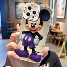 Disney Mickey Mouse Phone Case, Mickey Character Print With Purple Shorts And Shoes, Classic Pose, Beige Background, Shockproof TPU Protective Back Cover For IPhone 15 14 13 12 Pro Max, Disney Mickey Mouse Phone Case For IPhone 17, 16, 15, 14, 13, 12, And 11 Pro, Galaxy S22, S23, S24, S25 Models. A Bold And Vibrant Gift For Fans Of Mickey. - màu đen - Xem 5