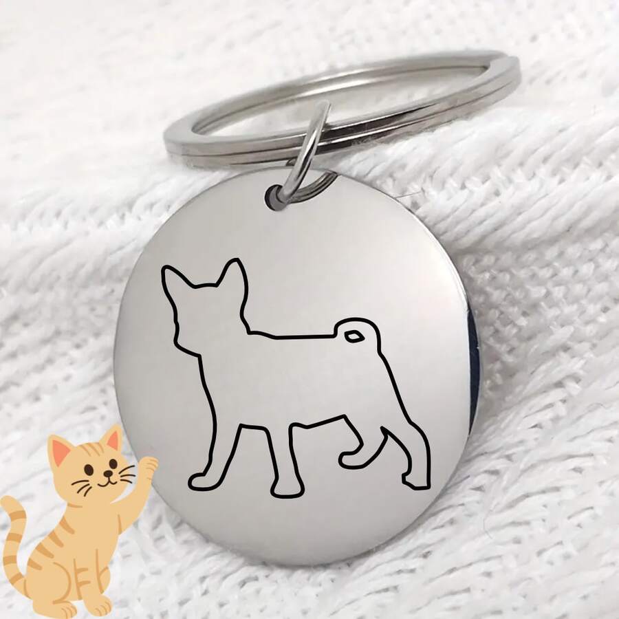 Pet Dog Tag Pendant Collar Accessory, Personalized Stainless Steel Pendant, Compatible With Fashion Collars, Novel Style Popular, Combines Decoration And Identification, First Choice Accessory For Pet Owners - Multicolor - View 1