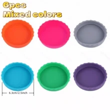 6pcs Soda Water Silicone Can Lids, Beverage Can Protective Covers, Soda Water Sealing Caps, Leak-Proof Lids, Suitable For Beer, Soda Water, Carbonated Drinks, Juice And More Beverages, Beverage Storage And Protection Device. - Multicolor - View 11