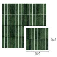 10PCS Peel And Stick Wall Tile For Kitchen Backsplash, Fireplace, Bathroom, 3D Dark Green Marble, Water / Oil / Wear Resistant, Wall Room Decor Bathroom Decor Bedroom Decor Wall Decor, Home Decor Backsplash Tile Peel And Stick 12in. * 12in. - 10Pcs - 查看 11