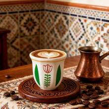 3pcs Nordic Style Floral Ceramic Coffee Cups 180ml/250ml Arabica Espresso Cups Tea Cups For Home Use - Multicolor - View 5