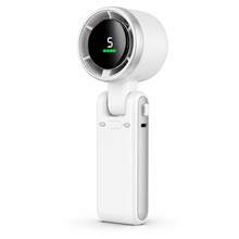 Portable Handheld Turbo Fan - 5 Gear High Speed 4000mAh Rechargeable Mini Personal Hand Fan Blow Cold Air, Battery Operated Travel Essentials, Beach Vacation, Gifts For Women, Men(White) - trắng - Xem 9