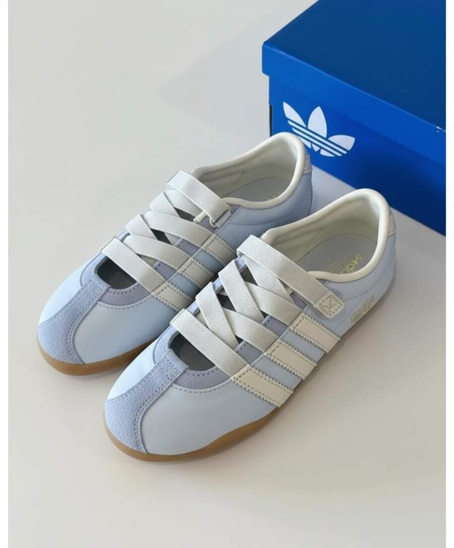 Adidas Originals Tokyo Mary Jane Women's Chalk Pearl/Chalk White/Crystal Sky IH4001 - 淺藍色 - 查看 1
